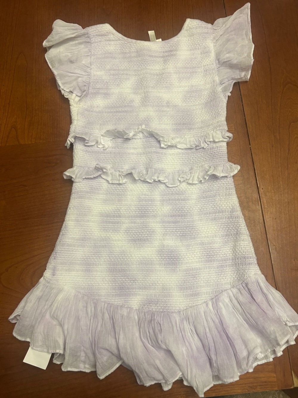 LoveShackFancy Aveline Mini Dress purple white size small - Picture 6 of 6
